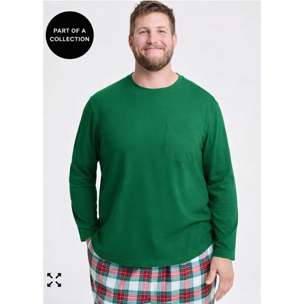 Men's Holiday Lane PJ Top From Macy's Size XLT Winterton Plaid